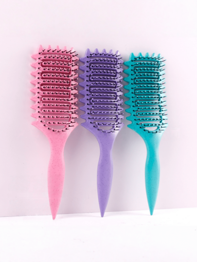 1pc Curly Hair Brush, Suitable For Wet Hair And Dry Hair, Increases Volume And Shape For Curly Hair, And Is An Anti-Pulling Curly Hair Styling Tool, A Special Brush For Ladies' Curly Hair.