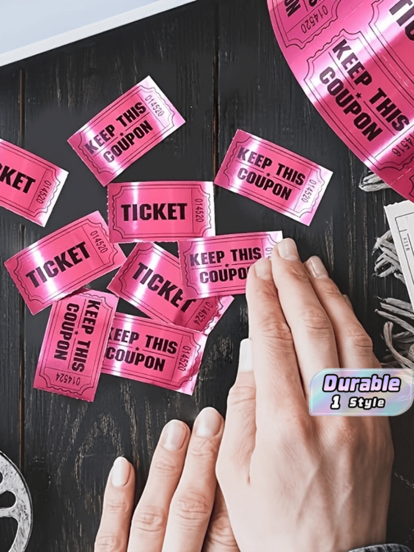 Double-Layer Colored Gold Leaf Ticket Raffle Tickets Carnival Entrance Tickets Game Tickets - one size fits all - View 1