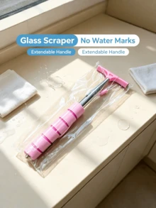 Telescopic Window Squeegee, Extendable Stainless Steel Handle Non-Slip Grip Handheld Glass Wiper, Streak-Free Cleaning Tool For Car Windshield, Shower Door, Mirror, Household Glass - multicolor - View 12