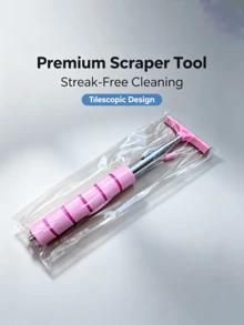 Telescopic Window Squeegee, Extendable Stainless Steel Handle Non-Slip Grip Handheld Glass Wiper, Streak-Free Cleaning Tool For Car Windshield, Shower Door, Mirror, Household Glass - multicolor - View 11