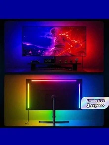 1PC RGB Gaming Monitor LED Backlight Strip, USB Powered Ambient Lighting, Suitable For 24/32 Inch Computer And TV Screens, Suitable For Movies, Games, Music, And Office Use - USB - View 1