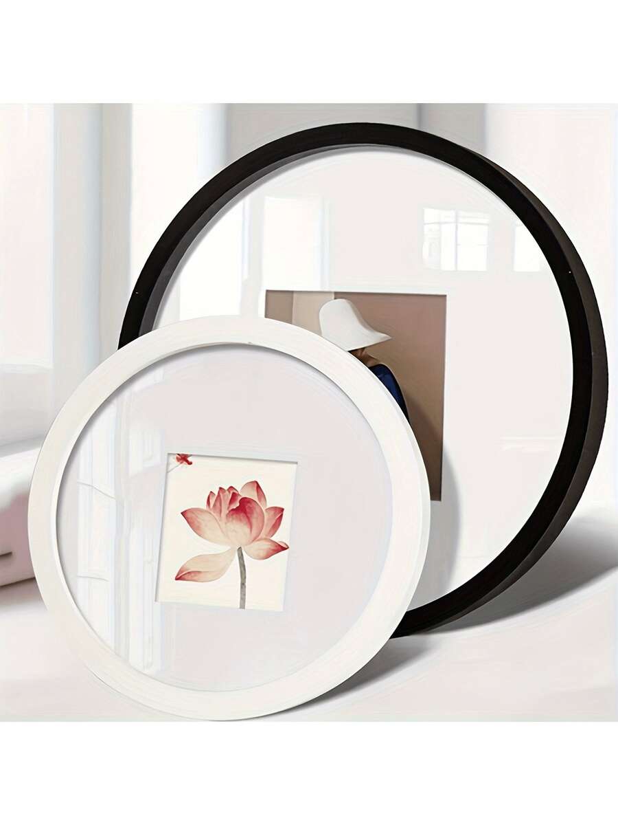 1 Buah Bingkai Foto Kayu Bulat, Dekorasi Rumah & Kantor, Bingkai Foto Gaya Skandinavia, Hadiah Ideal untuk Hari Valentine, Paskah, Hari Ibu, Ulang Tahun & Wisuda - MultiWarna - View 1