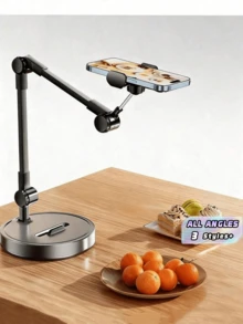 1PC Adjustable ABS Waterproof Tripod Phone Stand Multi Angle Stable Clip For Video Gaming Vlog Bedroom Decor Father Gift RV Essential - Phone Stand - View 1