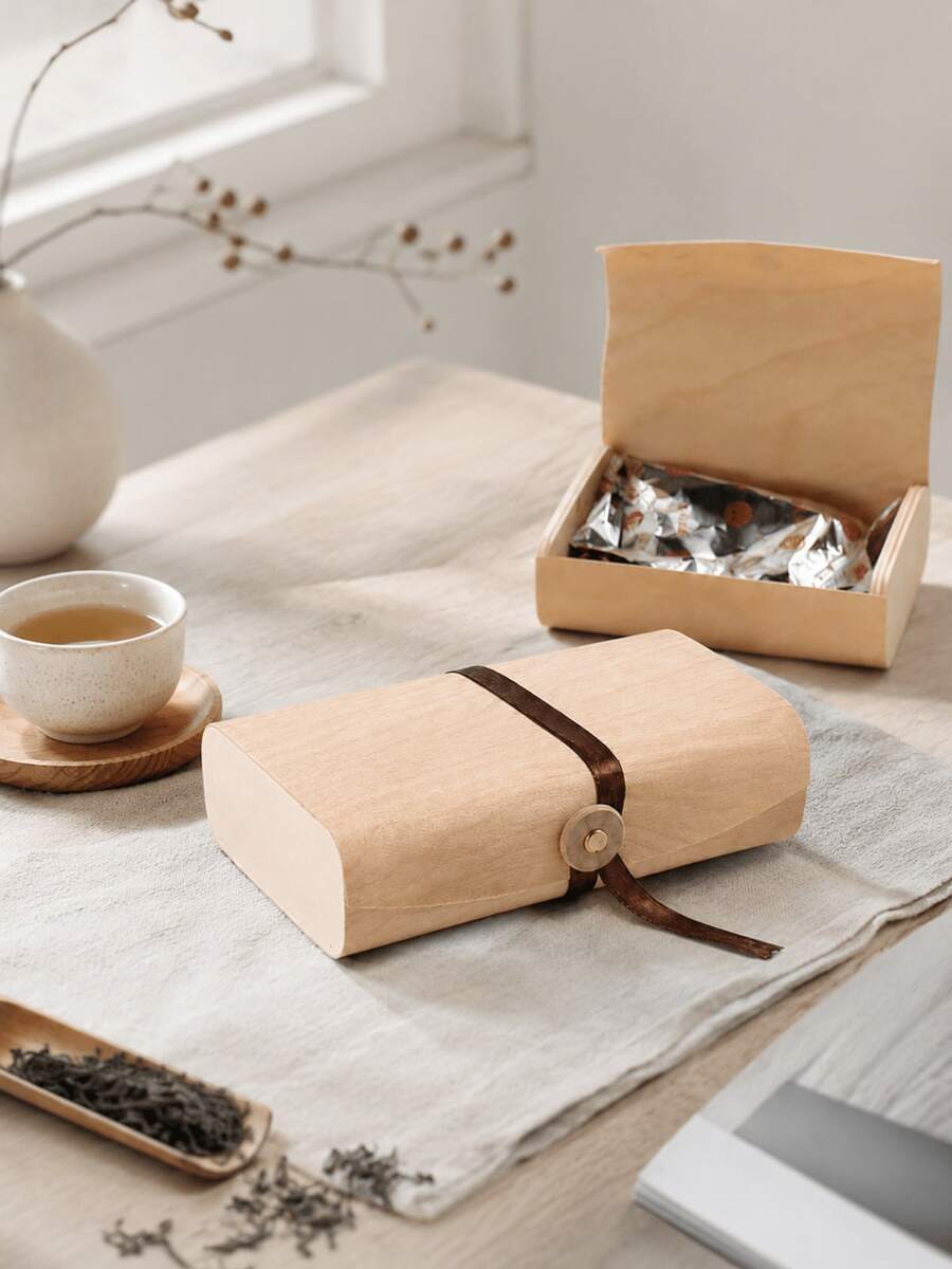 Haus Hana Softened Birch Bark Wooden Gift Boxes, Handmade Natural Wood Storage Containers For Candy, Tea, Cookies, Bread & Cake, Rustic Decorative Packaging Box For Wedding Favors, Party, Holiday, Birthday, Dessert & Snack Presentation - Multicolor - View 1