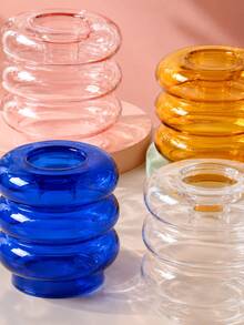 Joivida Dual Function Glass Flower Vase Tealight Candle Holder, Creative Multi-Use Glass Candlestick For Party Dinner Table Wedding Home Decorations - multicolor - View 9