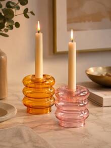 Joivida Dual Function Glass Flower Vase Tealight Candle Holder, Creative Multi-Use Glass Candlestick For Party Dinner Table Wedding Home Decorations - multicolor - View 14