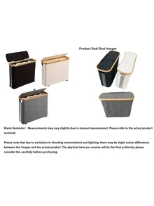 1pc Large Capacity Foldable Covered Toilet Paper Holder - Space-Saving Bathroom Storage Box, Durable Composite Frame With Gray Fabric Surface, Modern Home Organization, Toilet Paper Storage Container. - Multicolor - View 9