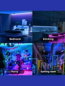 RGB LED Strip Light, Remote Control, Can Adjust Color And Brightness, The Length Can Be Cut, Very Easy To Install, Suitable For Home Interior Decoration, Festival Atmosphere Light, Party Atmosphere Light, Fun Light - Multicolor - View 8