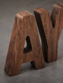 Cirelle 1 buah Dekorasi Huruf Alfabet 3D Kayu Walnut Solid, Bisa Diletakkan Sendiri & Dipasang di Dinding untuk Rak, Meja, Dekorasi Ruangan Rumah, Hadiah - warna-warni - View 8