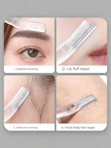 مجموعة تشذيب الحواجب 1 قطعة من الفولاذ المقاوم للصدأ، أداة إزالة شعر الوجه، شفرة ديرمابلان، مناسبة للنساء والرجال والمبتدئين، أداة تقشير للوجه والحواجب وشعر الخوخ، ماكينة حلاقة لإزالة شعر الجسم، مجموعة تجميل للاستخدام المنزلي والصالون، حجم صغير محمول للسفر - A - مشاهدة 2