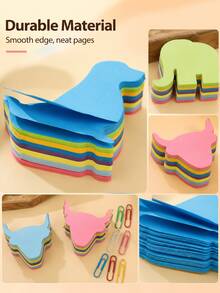 Joivida Cartoon Animal Shaped Sticky Notes Cute Self-Adhesive Memo Pads Journal Decor Stickers Bulk Supply,The Adhesive Pages Write Smoothly Without Ink Smudging, Suited For Journal Layout Marking And Daily Note Taking. - multicolor - View 10