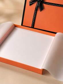 Zazumi 1pc Tabletop Decor Single White Cardboard Board Matte Finish Gift Packaging Display Box, Modern Aesthetic Tabletop Vanity Decor, Minimalist Housewarming Gift For Bedroom Entryway Office Apartment Friendly Accent Decor - View 3