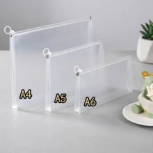A4 3D Zipper File Pouch, Thickened Transparent Large Capacity Storage Bag, Student Exam Pen Pouch. - multicolor - View 1