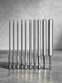Extended Magnetic Inner Hex Screwdriver Bits H1.5-H12, Durable Long Hexagon Driver Bits Compatible With Electric Drill & Impact Tools For Repair Work - A - View 2