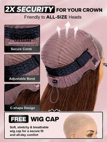 ALL READY WIG 巧克力棕色骨直发真人发假发 180% 密度 6x4 蕾丝前部预拔巴西原生发假发 女士自然发际线无需胶水 100% 真人发 - S4 - 查看 6