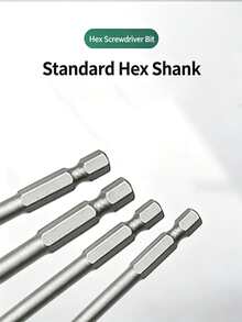 Extended Magnetic Inner Hex Screwdriver Bits H1.5-H12, Durable Long Hexagon Driver Bits Compatible With Electric Drill & Impact Tools For Repair Work - A - View 6