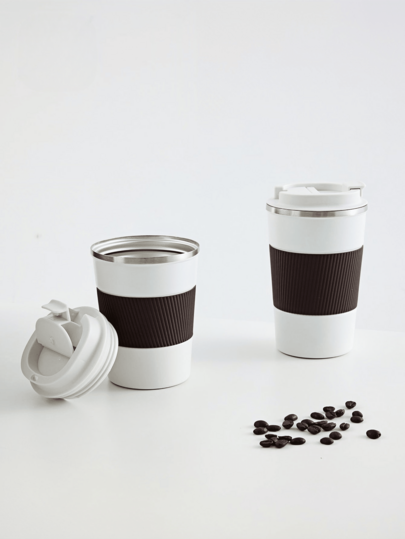 SHEIN Basic living Tasse à café en acier inoxydable tasse thermique bouteille isolée de voiture de voyage antidérapante