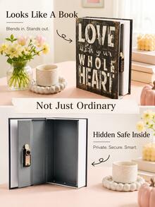 superFUNNYmarket Fake Book Hidden Password Storage Box Desktop Coin Cash Saving Container Multiple Sizes & Covers - multicolor - View 4