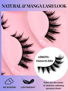 3 Pairs Cat Eye Spike Wet Look 3D Manga Lashes Lightweight Fluffy For Cosplay Anime Thai Extension Daily Date Masquerade Party Makeup Gift - Cat Eye Lashes - View 5