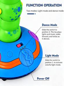 Dancing Sax Musical Caterpillar Light Toy, Auto Swing Rotation With Sound & Color Lights, Cartoon Electric Interactive Toy, Suitable For Kids Over 2 Years Old Daily Play & Gift - Multicolor - View 7