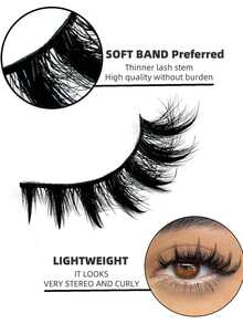 3 Pairs Cat Eye Spike Wet Look 3D Manga Lashes Lightweight Fluffy For Cosplay Anime Thai Extension Daily Date Masquerade Party Makeup Gift - Cat Eye Lashes - View 3