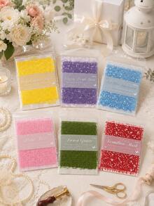 15Pcs Textured Scrapbook Paper & Mesh Fabric Combo Pack, Assorted Specialty Craft Paper For Scrapbooking Journaling Bullet Journal Mixed Media Collage Card Making Decorations - Multicolor - View 7