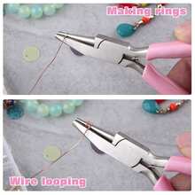 Round Nose Plier-Available In Various Sizes Including 1.5mm, 2.25mm, And Round Nose Pliers. The Round Nose Design And Ergonomic Handle Provide A Comfortable Grip, Making It Convenient. Compatible For Use With 18-26 Gauge Craft Wire. - pink - View 4