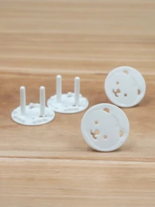 5/10/20/30Pcs Thickened Round Bear Shape Outlet Plug Covers, Anti-Electric Shock Socket Safety Protector Caps For Power Strip - multicolor - View 4