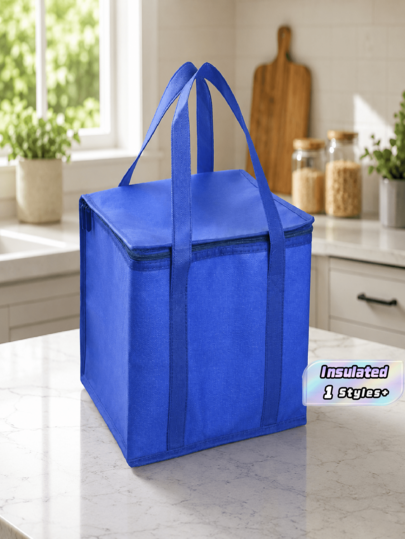 1 Buah Tas Pendingin Terisolasi Ukuran XL Besar, Tas Belanja yang Dapat Digunakan Kembali dengan Resleting, Tas Termal Lembut Ringan Menjaga Makanan Tetap Panas & Dingin Selama Berjam-jam, Tas Penyimpanan Portabel Tahan Lama