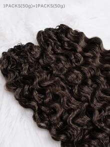 Boho Braids S4 Highlight Burmese Curly Unfelt Wig Crochet Human Hair Extensions Feather Crochet Hair For Miracle Knots Soft Fluffy Texture Lightweight Natural Looking Easy Installation Time Saving Styling Reusable Hair Extensions 16-24 Inch - S4 - View 3