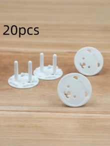 5/10/20/30Pcs Thickened Round Bear Shape Outlet Plug Covers, Anti-Electric Shock Socket Safety Protector Caps For Power Strip - multicolor - View 8