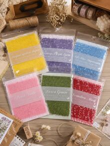 15Pcs Textured Scrapbook Paper & Mesh Fabric Combo Pack, Assorted Specialty Craft Paper For Scrapbooking Journaling Bullet Journal Mixed Media Collage Card Making Decorations - Multicolor - View 8
