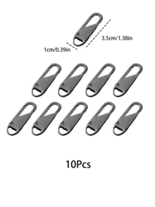 Haus Hana 10 Pcs 4-Color Zipper Sliders, Thickened Movable Pull Tabs, Universal Zipper Heads, Detachable Zippers, Bag Zippers, Suitable For Home, Campus Daily Use - multicolor - View 9