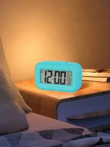 LED Square&Round Alarm Clock,New Popular Ins Style Student Alarm Clock, New Electronic Clock With Smart, Multi-Function. Soft Light Eye Protection, Romantic Night Lighting. Batteries Not Included, Requires 2 AA Batteries. - Multicolor - View 7