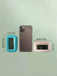LED Square&Round Alarm Clock,New Popular Ins Style Student Alarm Clock, New Electronic Clock With Smart, Multi-Function. Soft Light Eye Protection, Romantic Night Lighting. Batteries Not Included, Requires 2 AA Batteries. - Multicolor - View 3