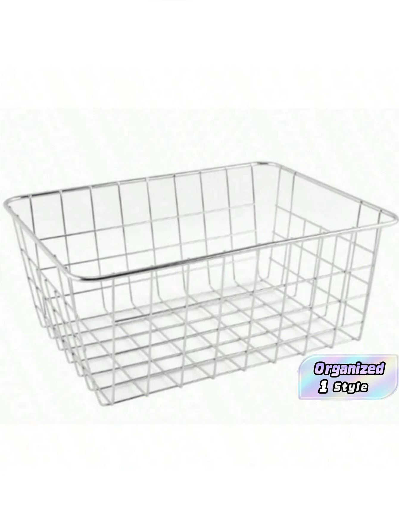 1pc Matte Black Trapezoid Minimalist Desktop Storage Basket, Metal Organizer Basket For Kitchen And Bathroom Without Drilling, Small Gold Trapezoid Basket, Pink Rectangular Basket, Bathroom Accessories, Room Decor - multicolor - View 1