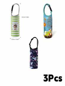 Joivida 1 Buah/3 Buah Ukuran Universal, Struktur Anti Jatuh Isolasi Panas, Warna Polos, Sarung Botol Air dengan Pegangan, Untuk Perjalanan Sehari-hari dan Aktivitas Luar Ruangan, Tas Pelindung Gelas Portabel dengan Tali - View 17