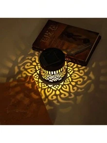 1/2/4 قطع مصابيح جدارية تعمل بالطاقة الشمسية من الحديد المطروق - فن الظل المقطوع بالليزر، مناسبة للاستخدام الخارجي، مقاومة للماء IP65، ديكور واجهة الحديقة، زاوية شعاع 120° - متعدد الألوان - مشاهدة 1
