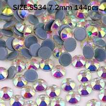 DMC Round SS6- SS50 2mm-10mm Clear And Crystal AB High Quality Hotfix Stones Hot Fix Rhinestone Glitter Flatback Crystal Strass Iron On Rhinestones For Garment Sewing & Fabric Dress Bag Shoes Decorations - Black and White - View 12