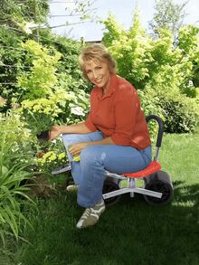 1PC Garden Cart With 360 Degree Swivel Wheels Adjustable Height Rolling Mobile Planting Seat Stool Durable Sturdy Material For Gardening Farming Outdoor Work Plant Lovers Lawn Chair Tool Gift - A - View 4