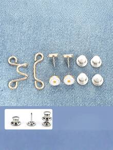 Fixed Button, Waist Button, Needle-Free Button, Suitable For Pants, Sewing-Free Button Telescopic Waist Expansion Button, Detachable Button, Waist Jeans Button Adjustment Button. - multicolor - View 5