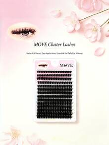 14 Rows D Curl Lightweight Lash Clusters Fluffy Soft Individual Lashes DIY Eyelash Extension Natural Volume Look Reusable For Daily Party Makeup Gift Beauty Tool - D - View 3