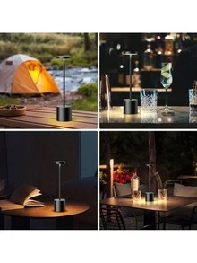 Lampu LED Sentuh Modern dengan Peredupan Cahaya, Cahaya Dingin dan Hangat/Cahaya Netral dengan Tiga Suhu Warna, Struktur Logam, Pengisian Cepat USB/Cocok untuk Pencahayaan Ambient di Kamar Tidur/Ruang Tamu/Ruang Belajar/Dekorasi Pencahayaan Meja Liburan - satu ukuran cocok untuk semua - View 10
