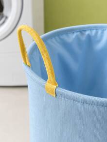 Joivida 1pc EVA Material Foldable Storage Bucket, Foldable Laundry Basket, Dirty Clothes Hamper, For Dirty Clothes Sorting / Household Sundries Storage, Easy To Clean, Easy To Store, Space-Saving When Folded, Home Essential - Multicolor - View 7