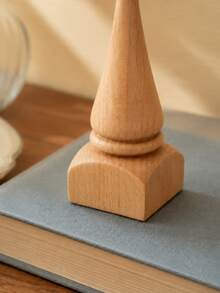 Cirelle Solid Wood Cone Ring Holder, Vintage French Jewelry Display Stand For Rings, Minimal Wooden Desktop Organizer, Vanity Decor Gift - Multicolor - View 7