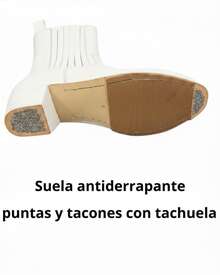 White Folkloric Dance Booties For Men In Synthetic Leather With Shoe Heel - White - View 2