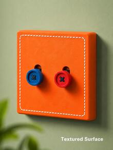 Joivida 1pc Dopamine Color 3D Printed Switch Plate Cover, Decorative Button Wall Switch Decor For Bedroom, Living Room, Playroom, Kitchen, Kids Room, Fun Colorful Home Decor Accessory - multicolor - View 8