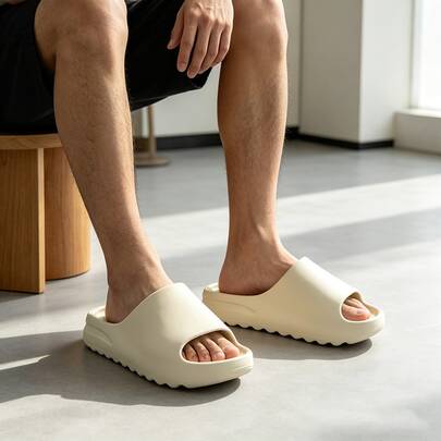 Chanclas Slide EVA para Hombre, Suaves y Cómodas, Tracción Segura, Sandalias Casual para Casa y Calle