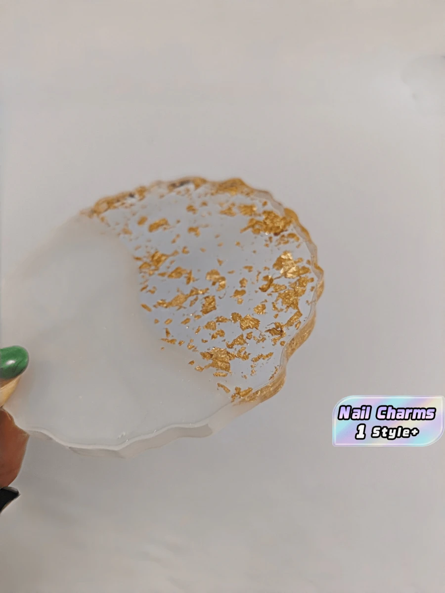 3D樹脂亮片展示盤附水晶水鑽復古花朵雷射造型美甲飾品-DIY美甲寶石套組,適用沙龍、居家、穿戴式美甲、美甲工具與手工裝飾,適合成人 - 彩色 - 查看 1