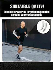 1PC UPF 50+ UV Protection Cooling Arm Sleeves, Breathable Compression Sports Arm Covers For Cycling, Golf, Basketball, Football, Running, Unisex Adult, Lightweight & Sweat-Resistant - multicolor - View 5